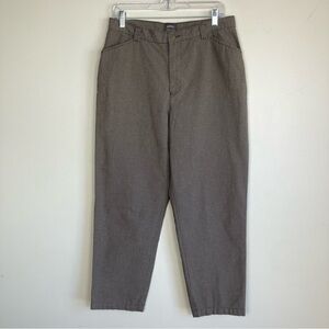 Vtg ‘90s Rider’s Micro Houndstooth High Waisted Casual Pants Brown/Tan Sz 12/ 14